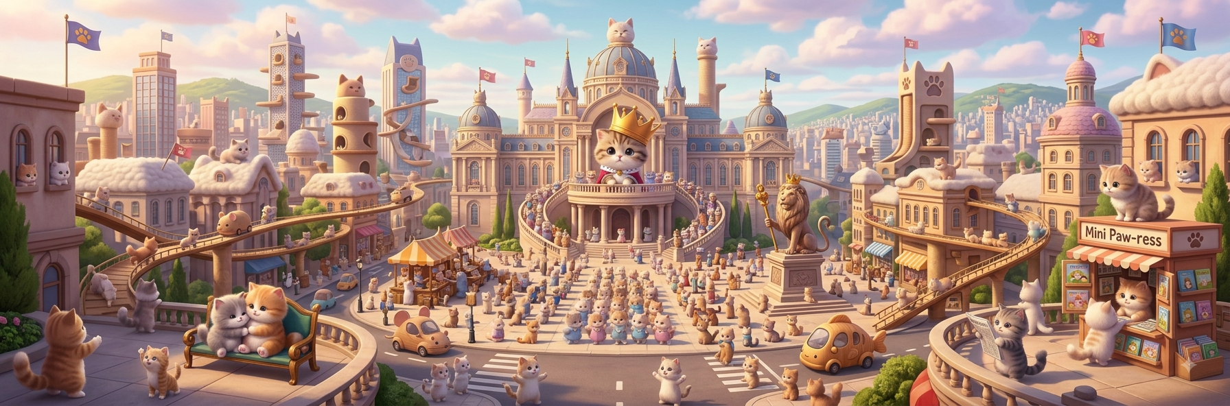 Cats Rule the World illustration
